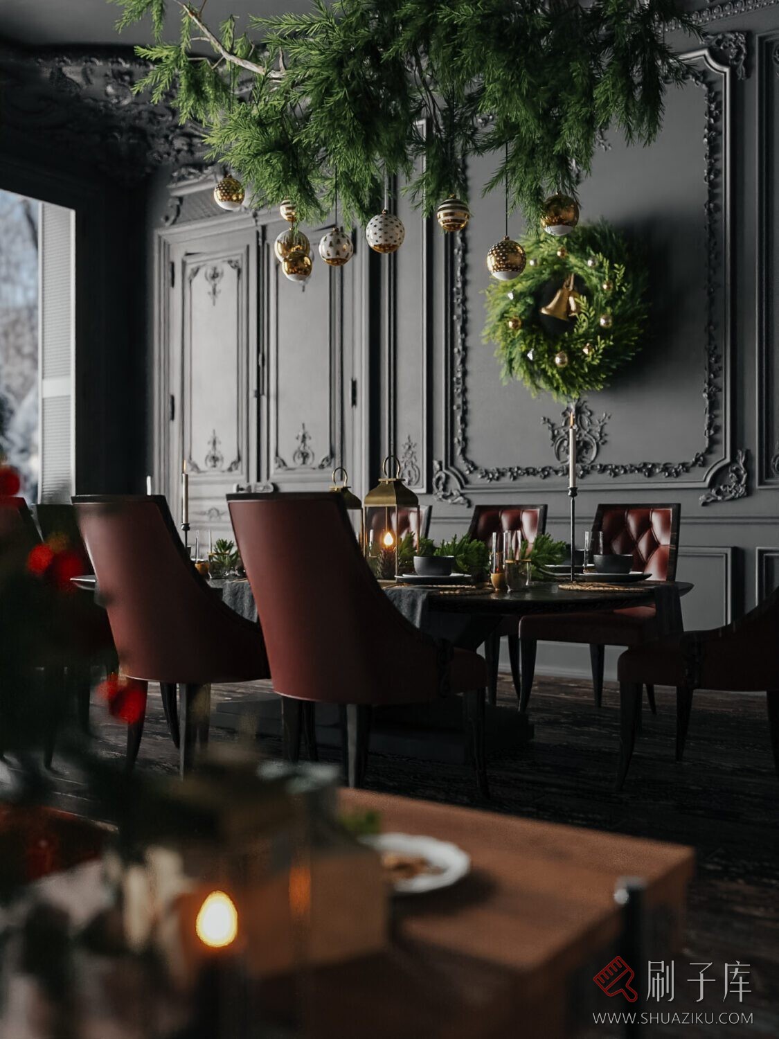 图片[3]-圣诞室内客厅-刷子库