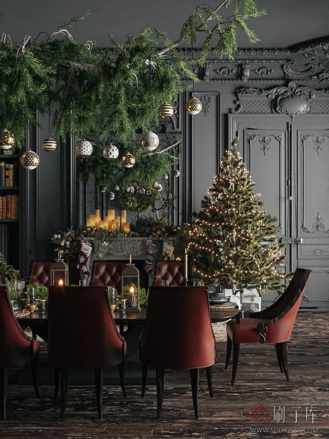 图片[5]-圣诞室内客厅-刷子库