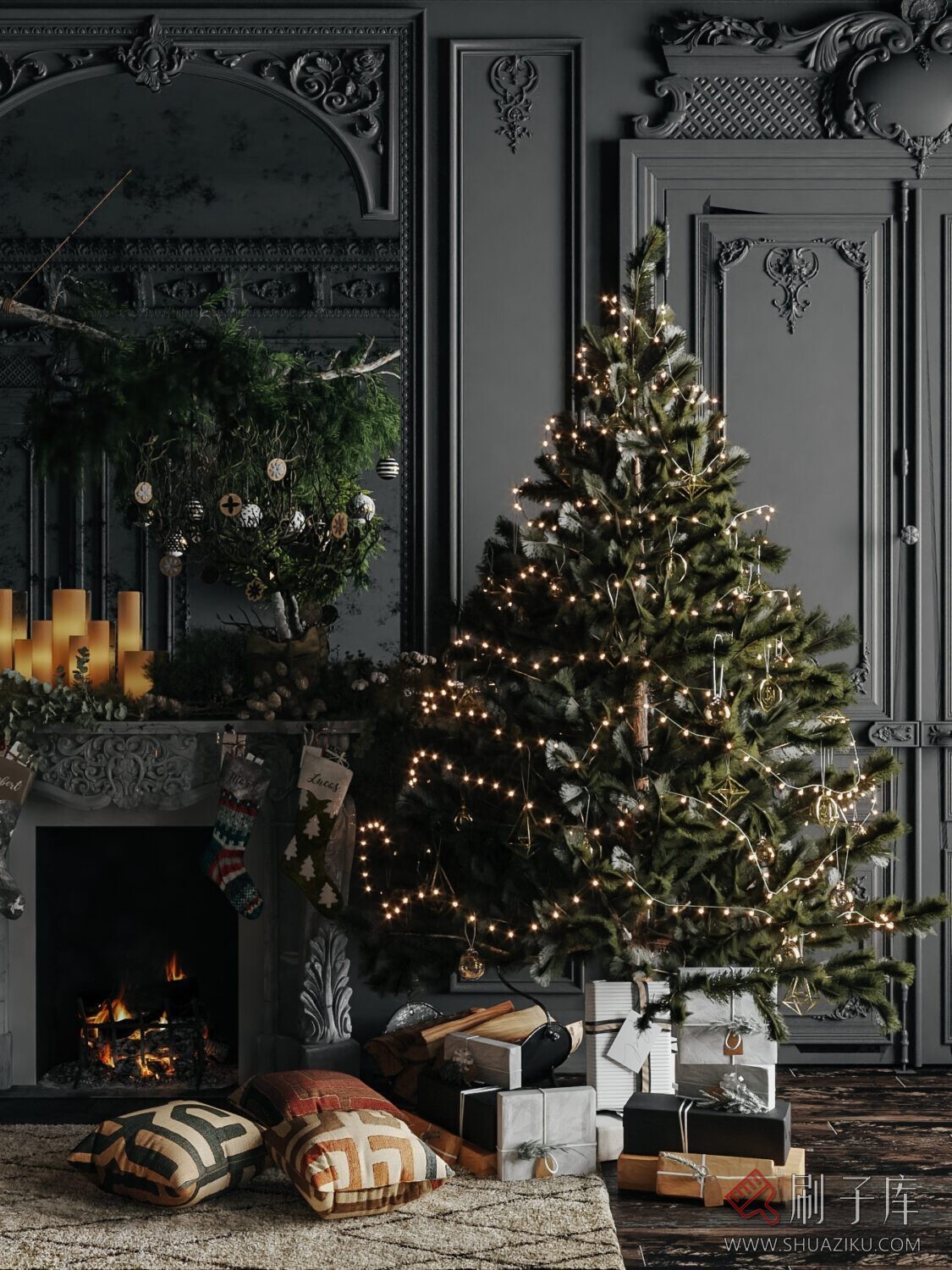 图片[7]-圣诞室内客厅-刷子库