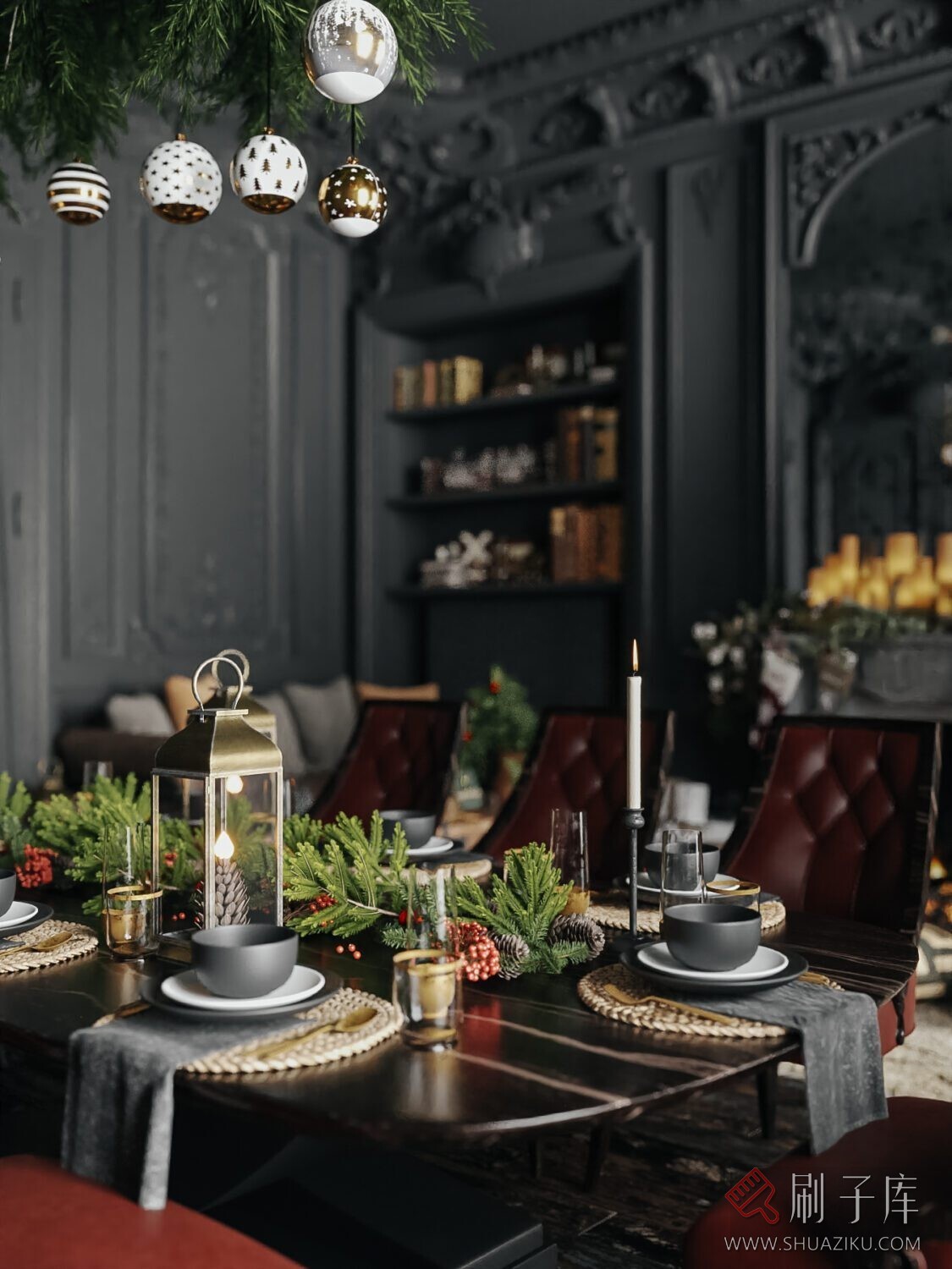 图片[8]-圣诞室内客厅-刷子库