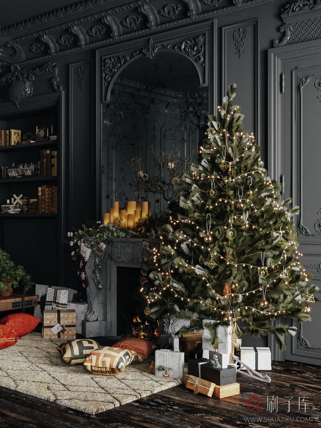 图片[10]-圣诞室内客厅-刷子库