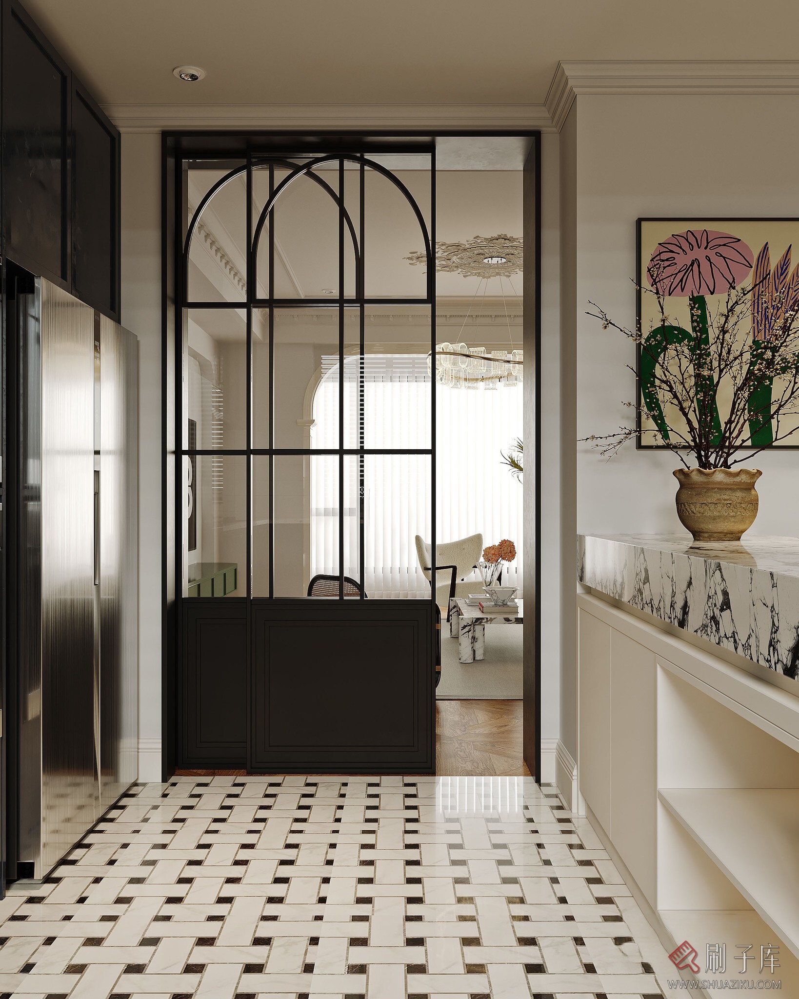 图片[4]-法式客餐厅3d写实模型-刷子库