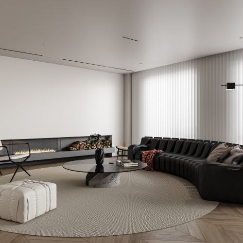 现代极简客餐厅-刷子库