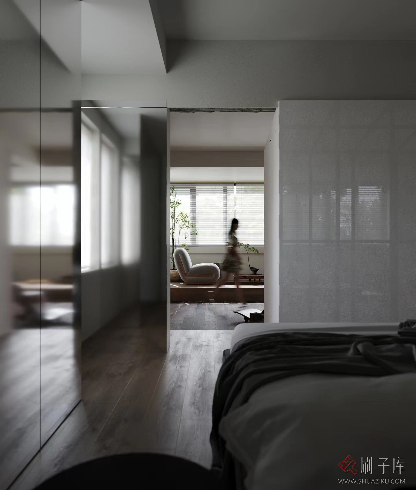 图片[1]-现代公寓客餐厅写实3d模型-刷子库