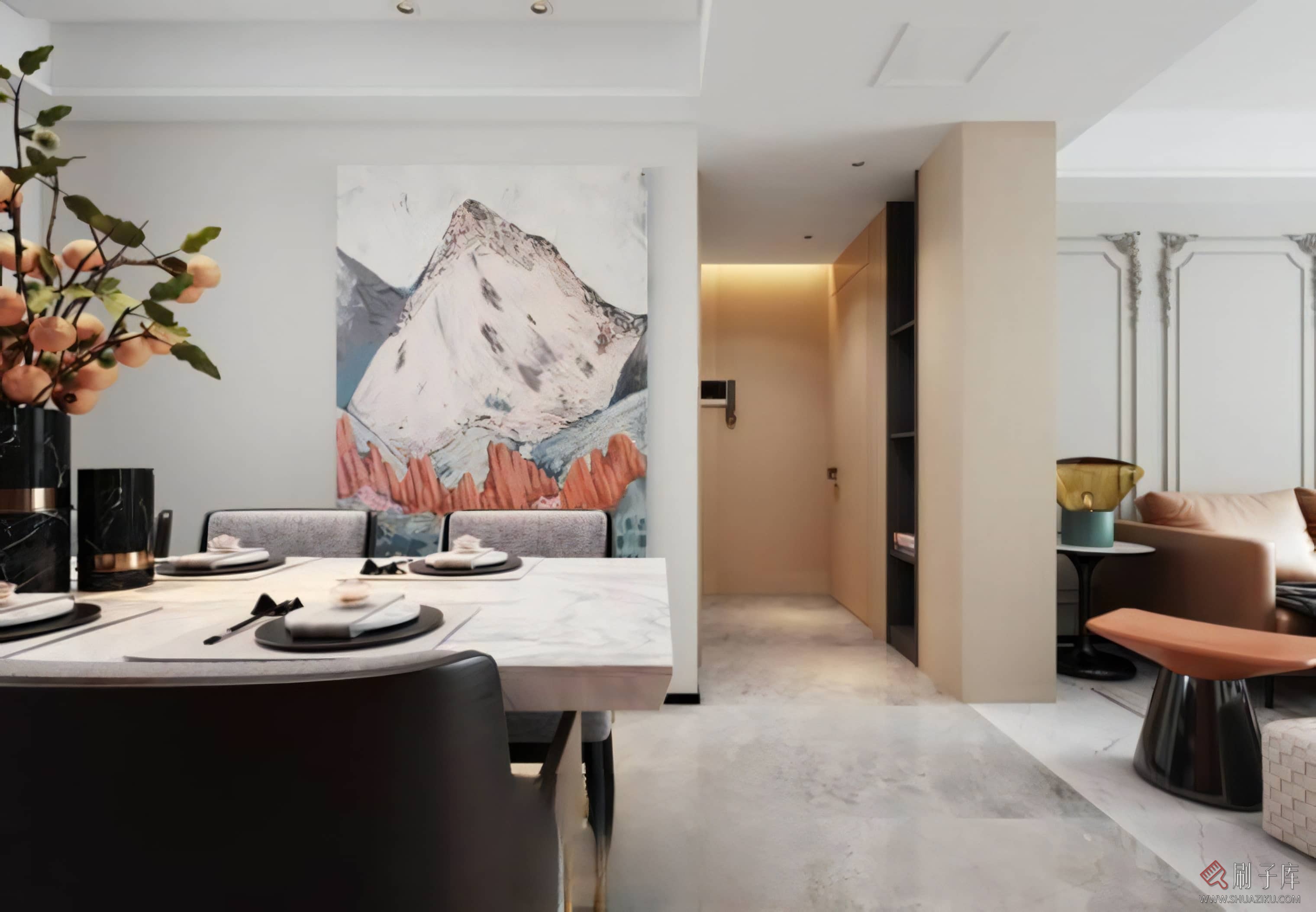 图片[2]-混搭风格住宅空间设计案例高清图集-刷子库