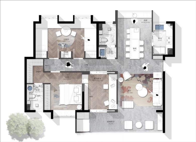 图片[3]-2023年设计师必备户型优化方案彩平案例合集（CAD+PSD）-刷子库