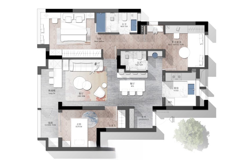 图片[4]-2023年设计师必备户型优化方案彩平案例合集（CAD+PSD）-刷子库