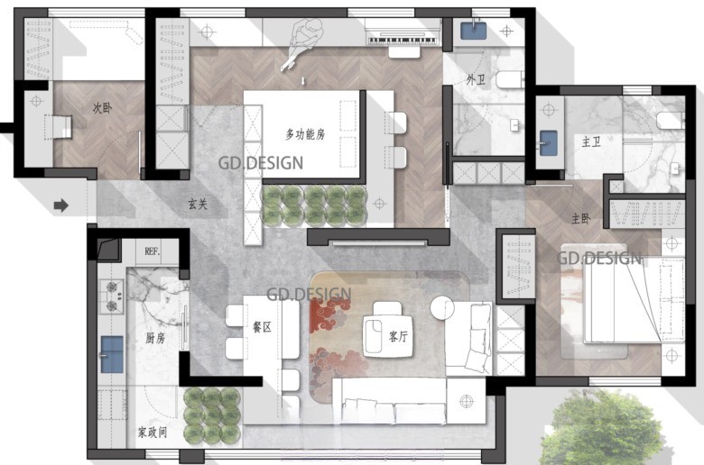 图片[9]-2023年设计师必备户型优化方案彩平案例合集（CAD+PSD）-刷子库