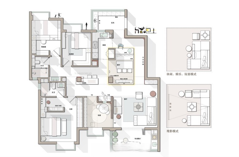图片[16]-2023中小户型精选户型优化方案丨CAD源文件+PSD源文件+JPG图片-刷子库