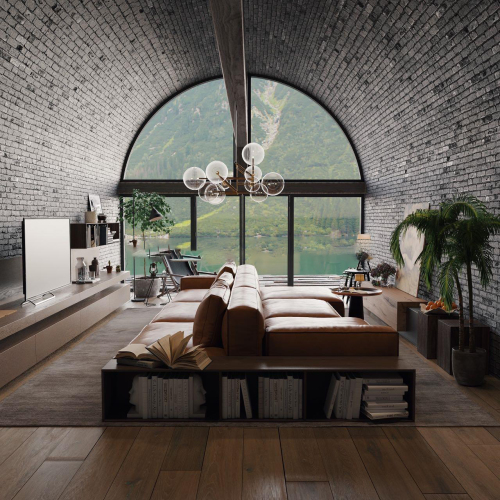 湖边小屋3d模型-刷子库