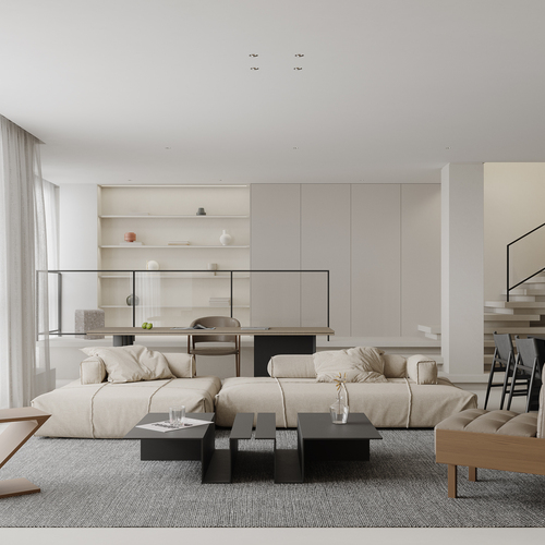 现代客餐厅3d模型-刷子库