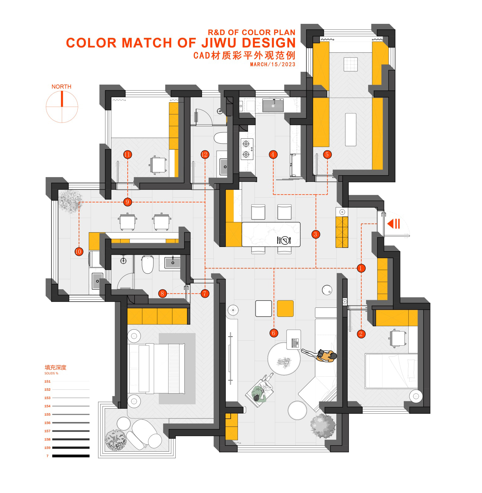 2023网红CAD彩平制图模板(用CAD做彩平)-刷子库