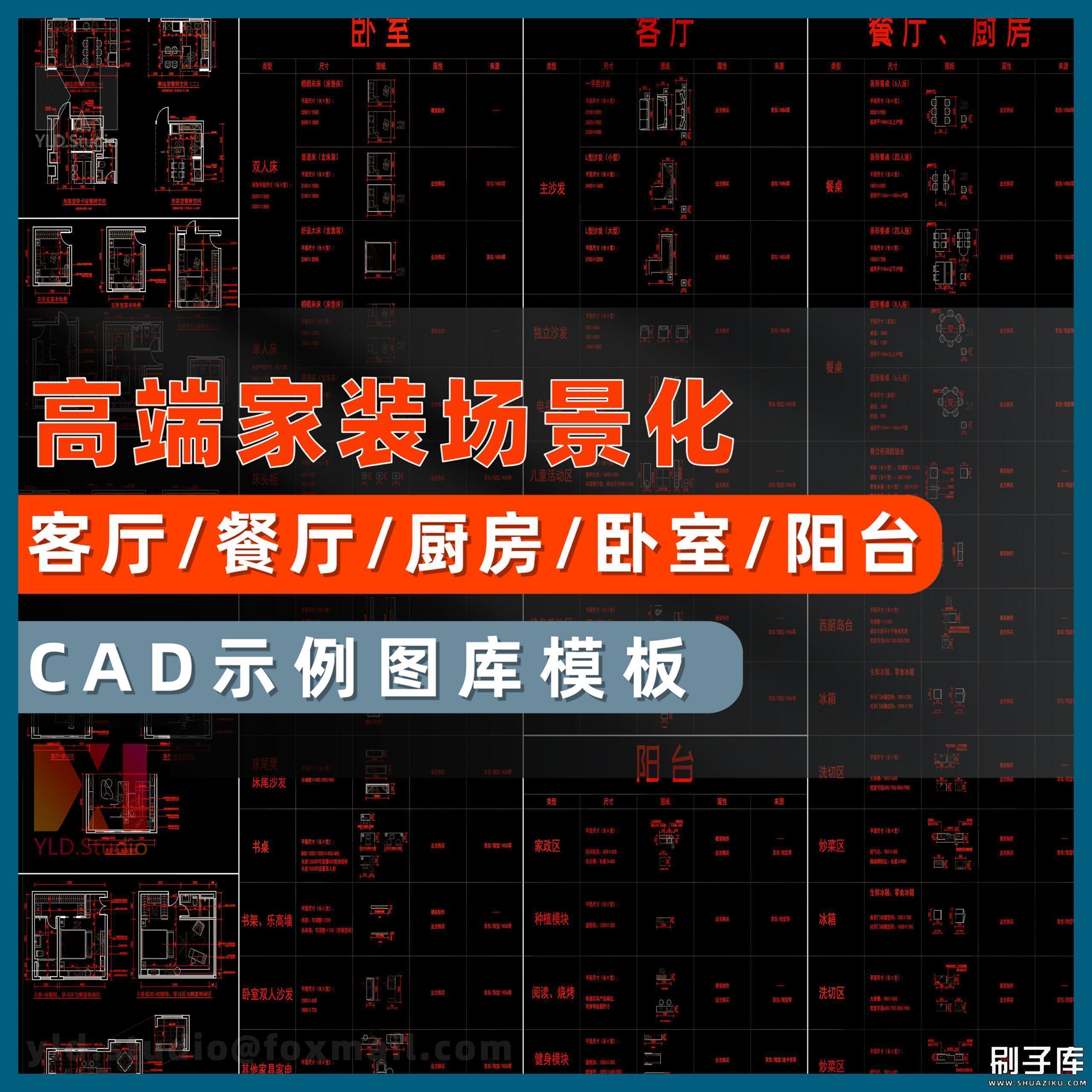 2024高端家装场景化家居模块及流线布置CAD模板-刷子库