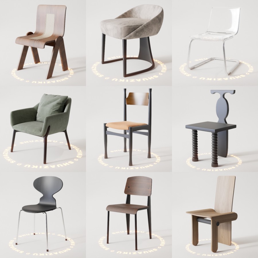 D5单椅模型27个-刷子库