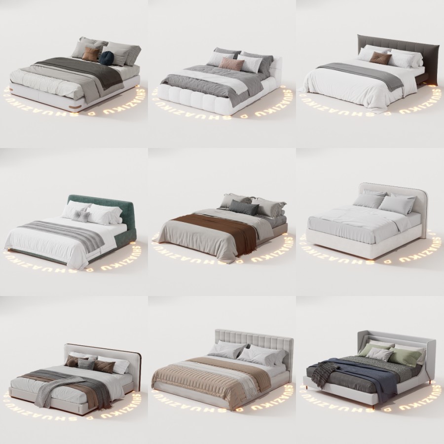 D5床模型25个-刷子库