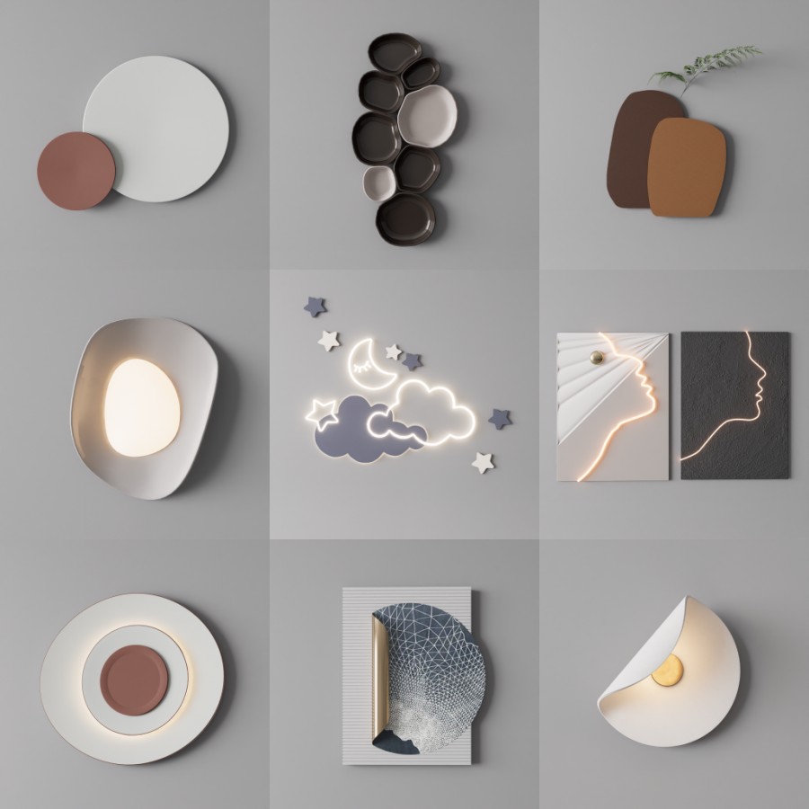 D5墙饰模型11个-刷子库