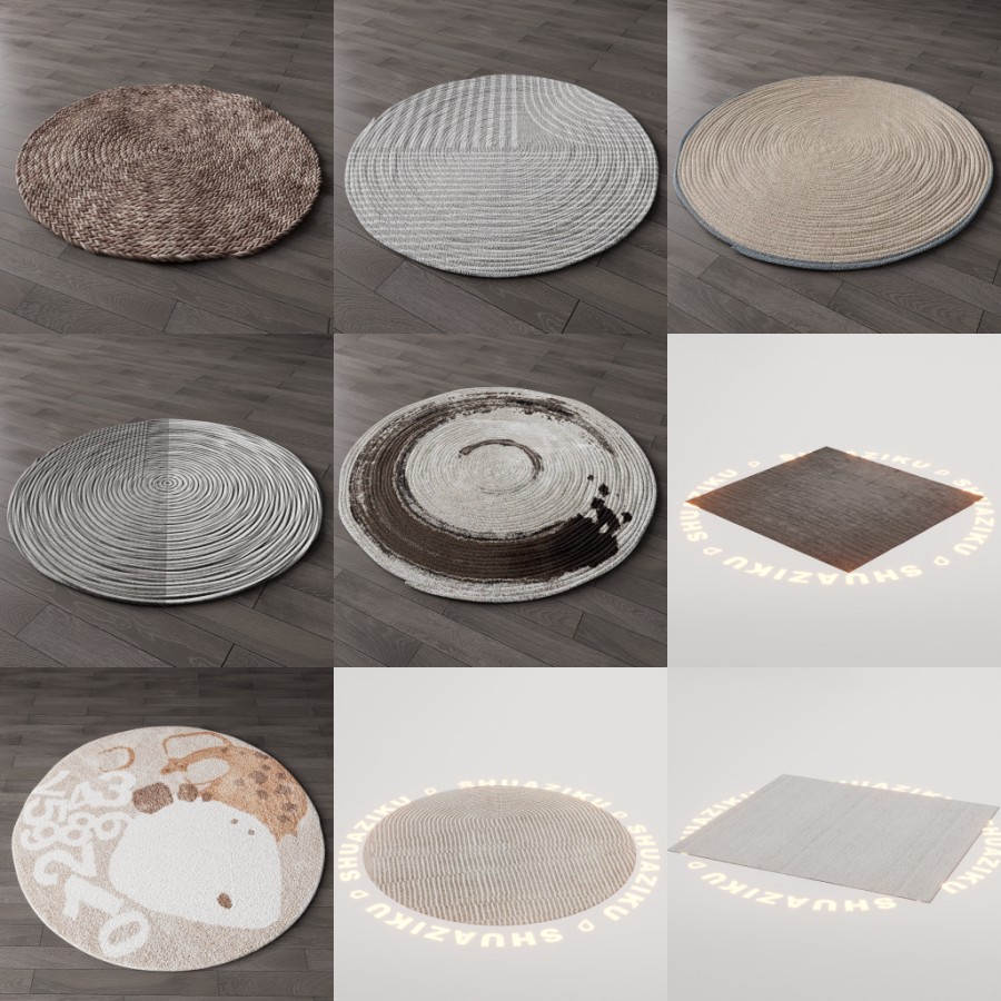 D5地毯模型20个-刷子库