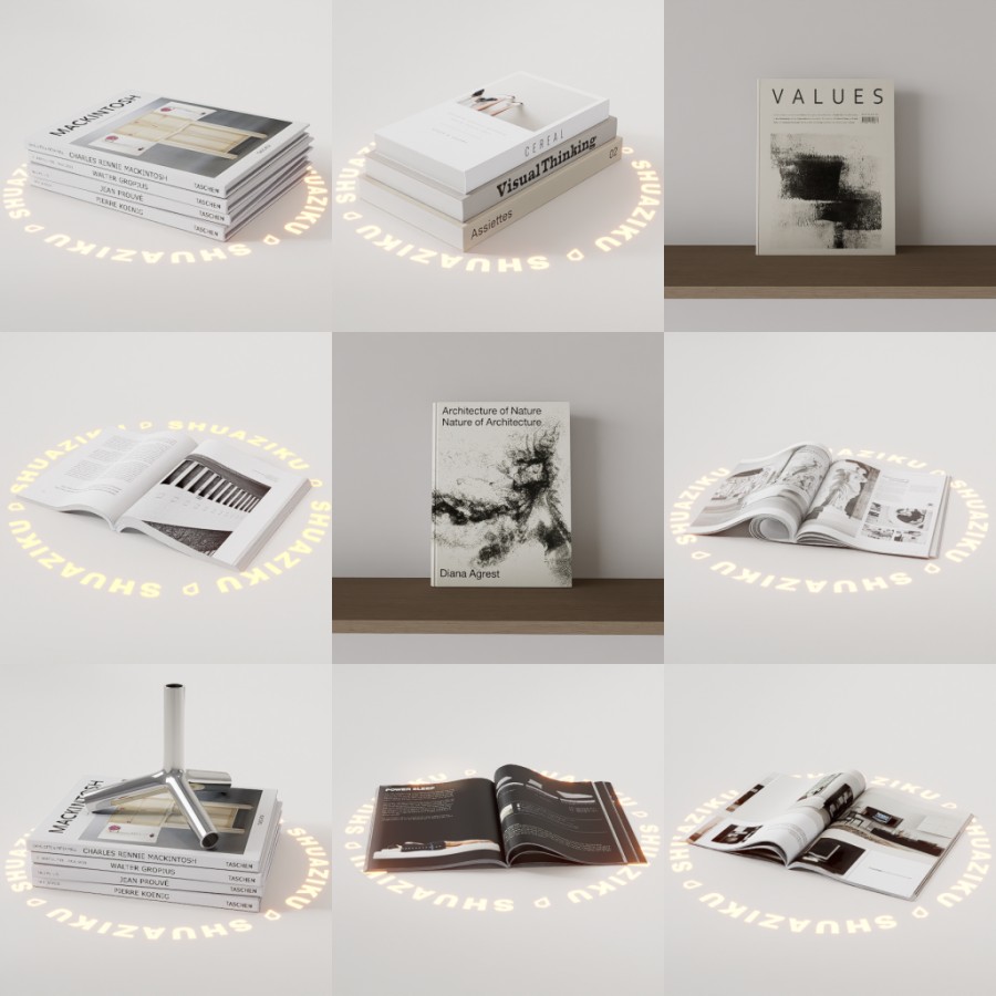 D5书籍模型20个-刷子库