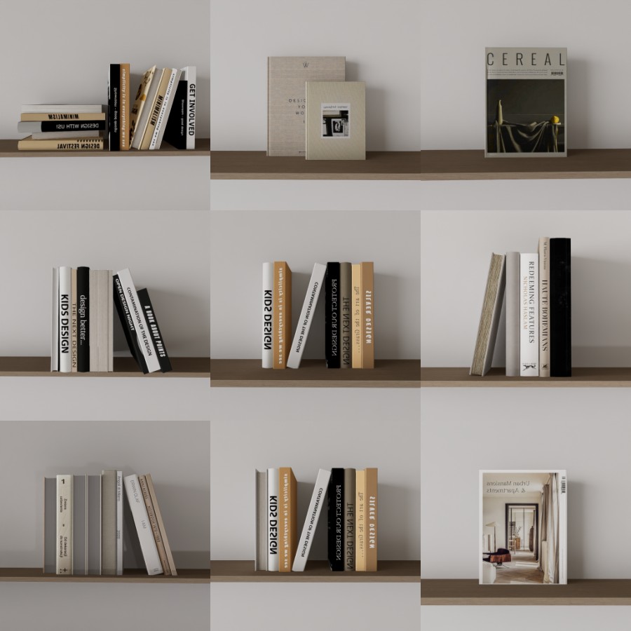 D5书籍模型20个-刷子库