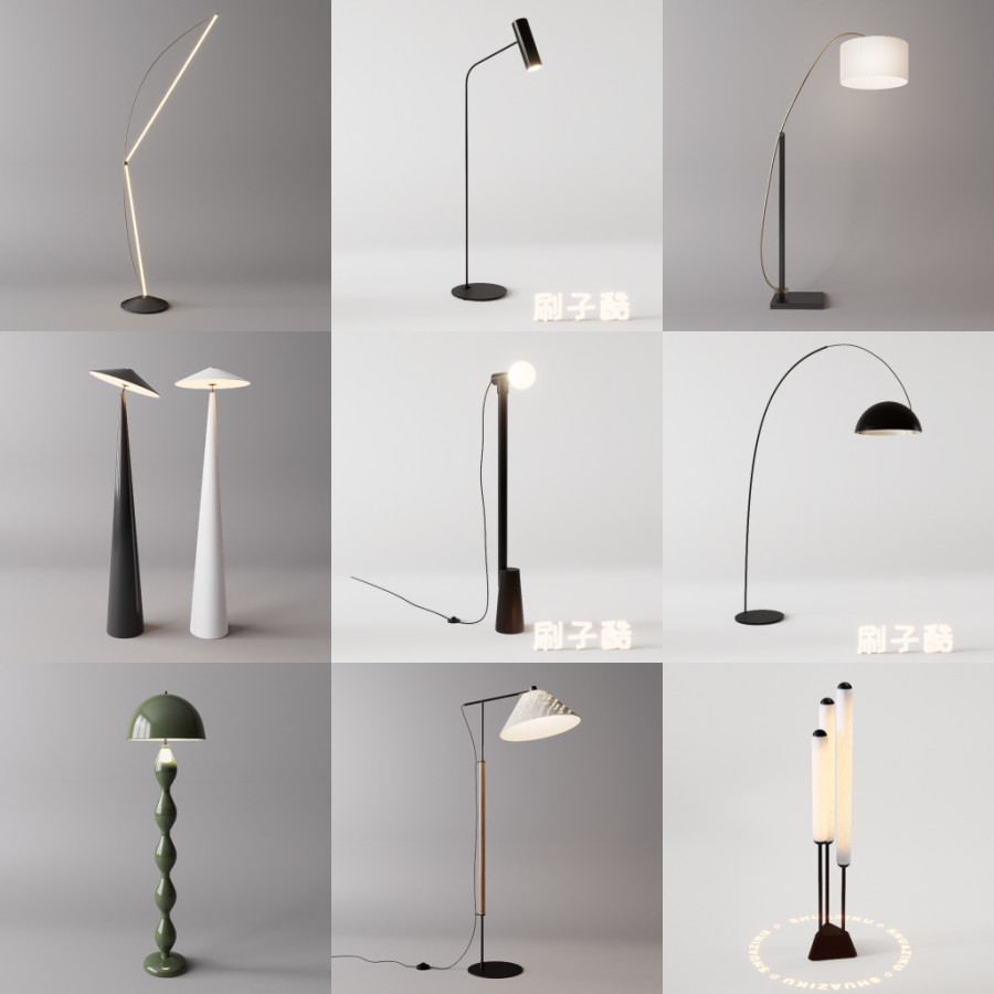 D5落地灯模型28个-刷子库
