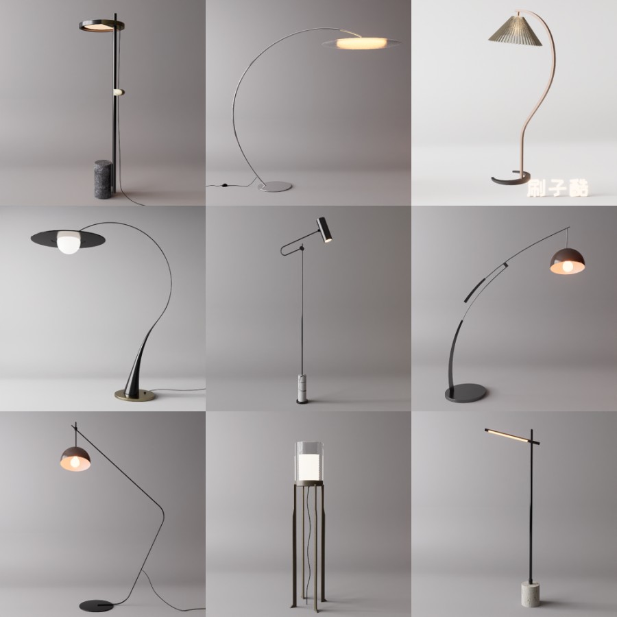D5落地灯模型20个-刷子库