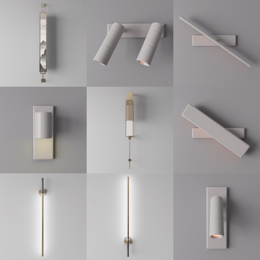 D5壁灯模型20个-刷子库