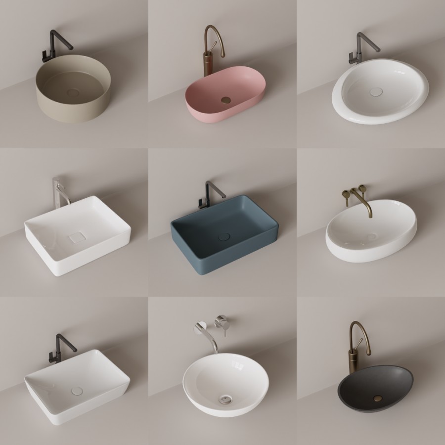 D5洗手台盆模型20个-刷子库