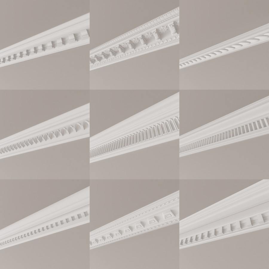 D5石膏线模型12个-刷子库