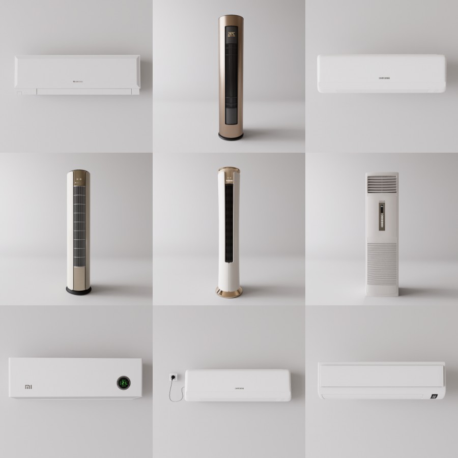 D5空调立式壁挂外机模型26个-刷子库