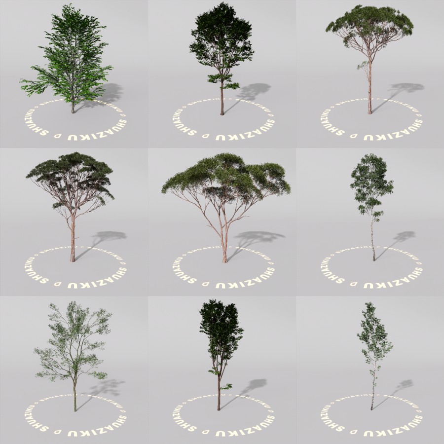 D5室外绿植树木模型20个-刷子库
