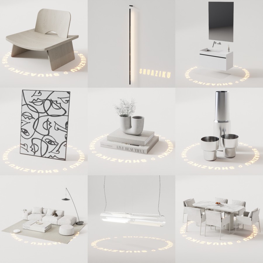 D5渲染器室内模型11个-刷子库