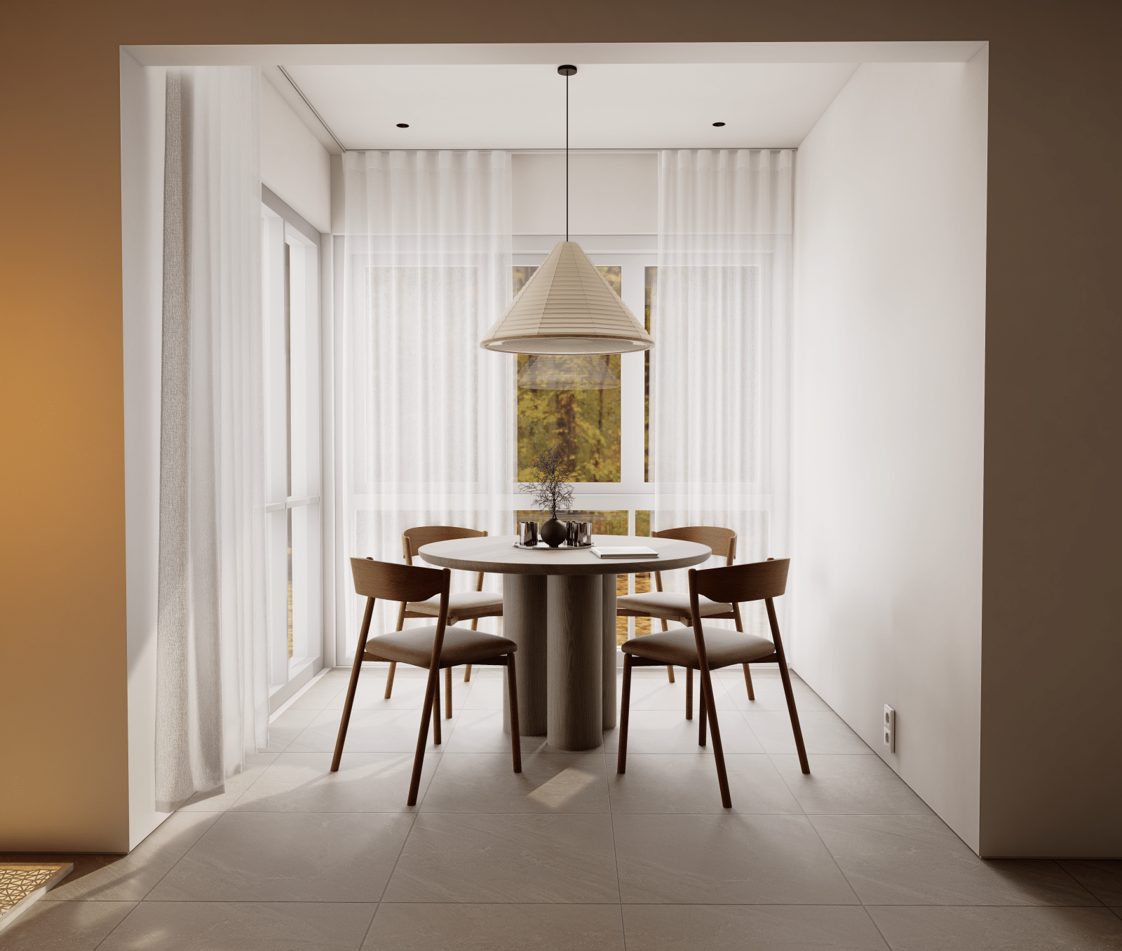 D5场景模型现代奶油客餐厅-刷子库