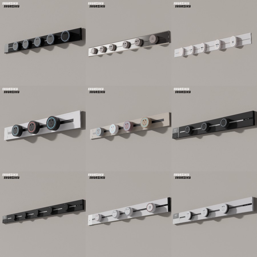 D5渲染器轨道插座模型34款-刷子库