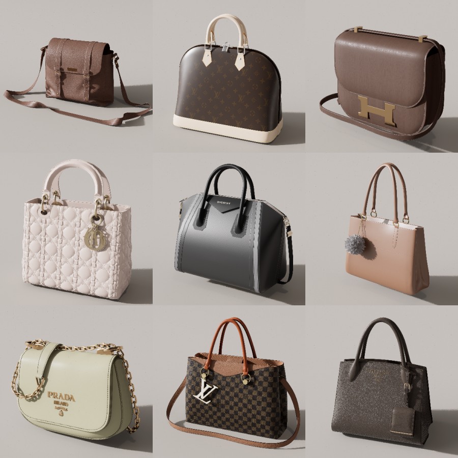 D5渲染器手提包模型45款-刷子库