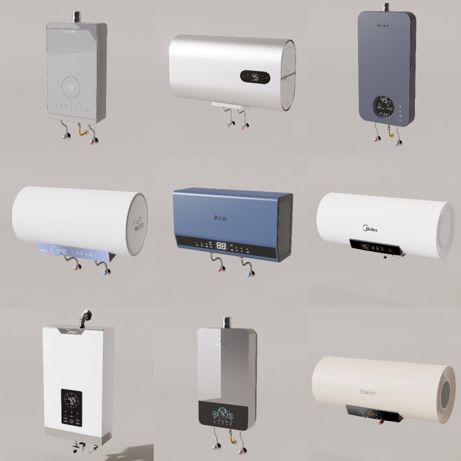 D5渲染器热水器模型17款-刷子库